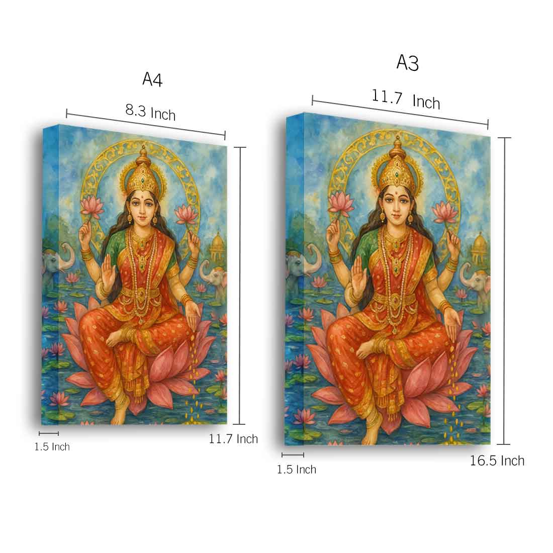 Laxmi Photo Frame with LED Light – Divine Wall Décor for Home Temple & Festive Gifting - Image 7