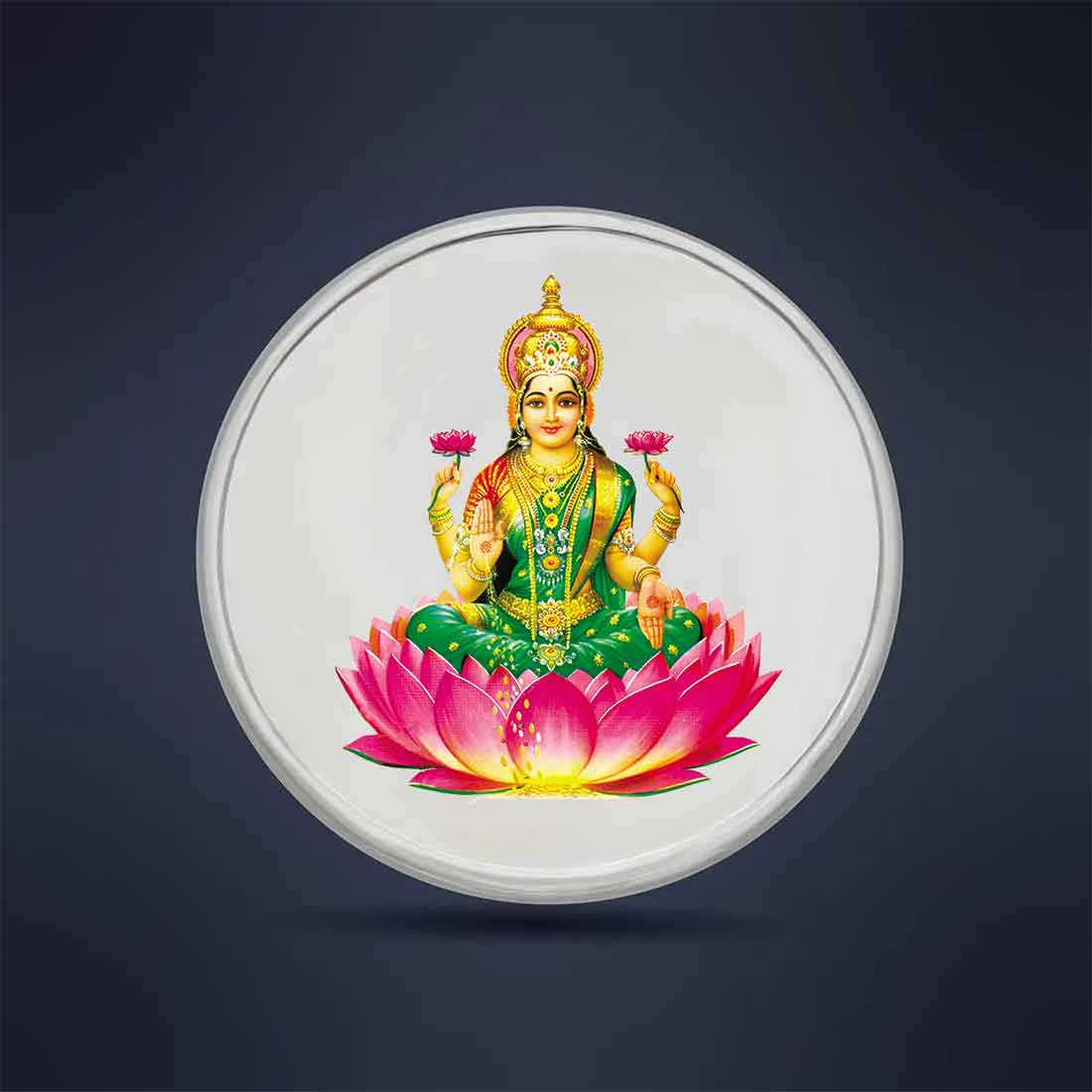Laxmi Silver Coin - Goddess Lakshmi Photo on Silver Coins 10gram - Image 6