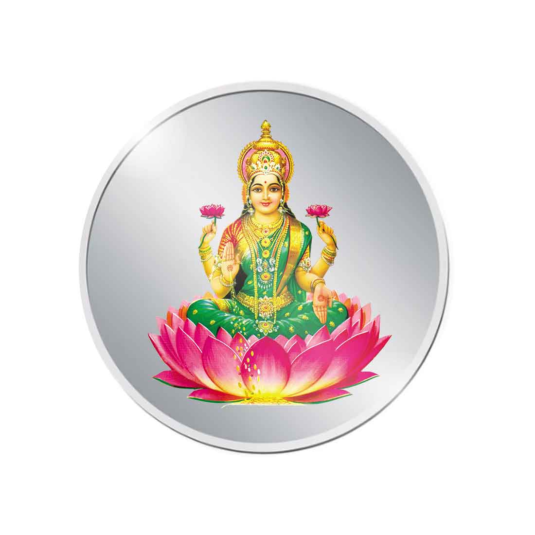 Laxmi Silver Coin - Goddess Lakshmi Photo on Silver Coins 10gram - Image 7