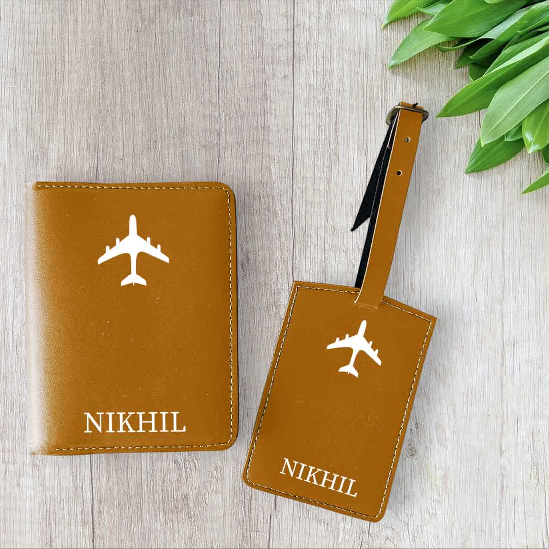 Leather Passport Holder Personalized with Name Cover for Passports - ADD NAME - Image 43