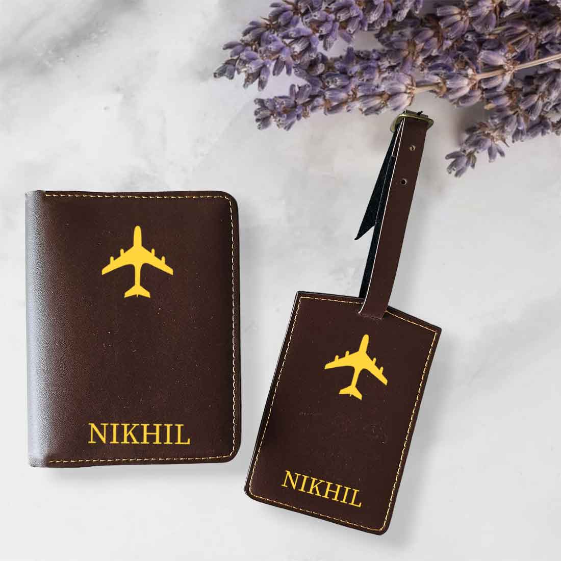 Leather Passport Holder Personalized with Name Cover for Passports - ADD NAME - Image 7