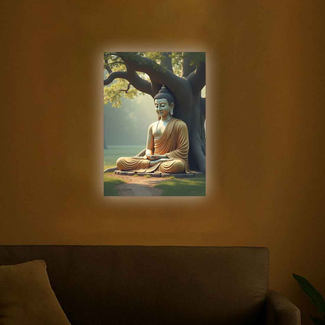 LED Buddha Frame for Wall – Premium Acrylic Frame for Home & Office Décor - Image 4