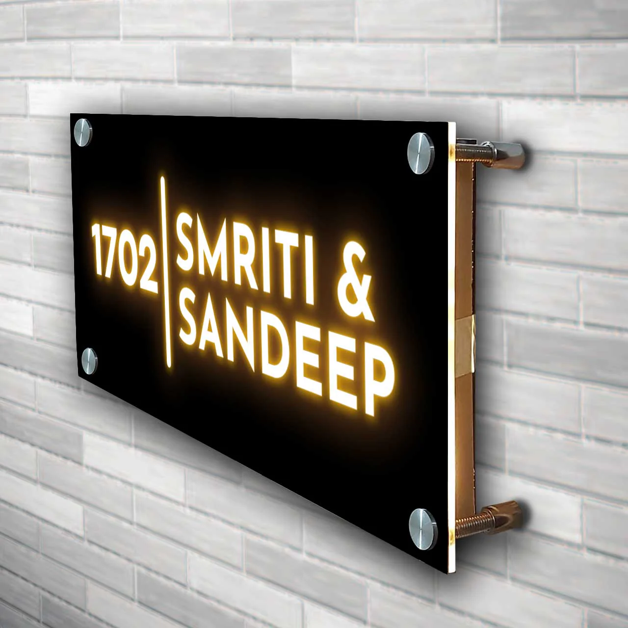 Led Light Name Plate for Home - Personalized Acrylic Nameplate with light & 3D Raised Fonts - Image 7