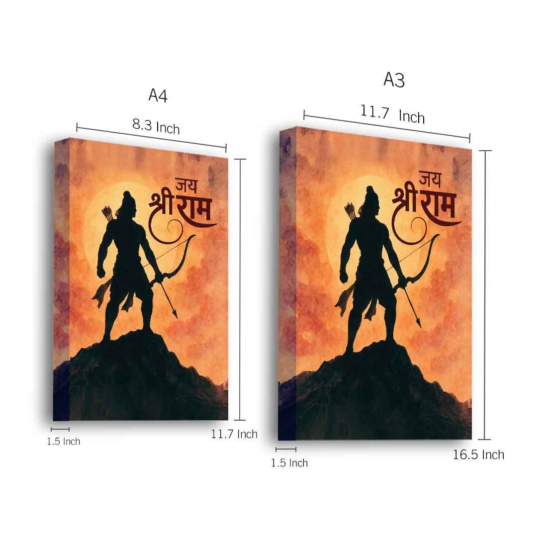 LED Ram Wall Art Photo Frame for Home Temple & Spiritual Decoration - Image 5
