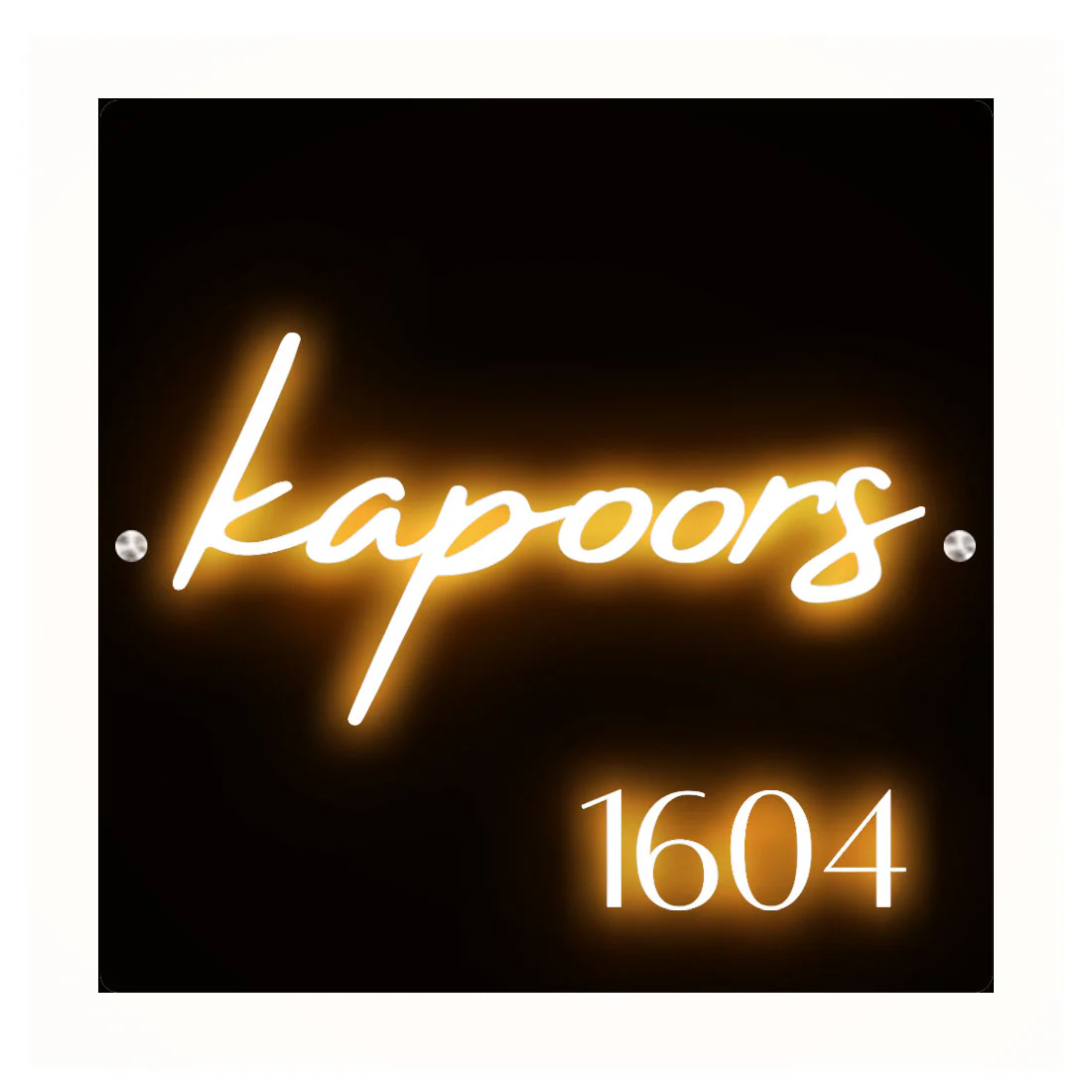 Light Name Plate For Home Led Nameplate Square-11.8x11.8 Inch Acrylic Name Board With 3D Raised Fonts - Image 2