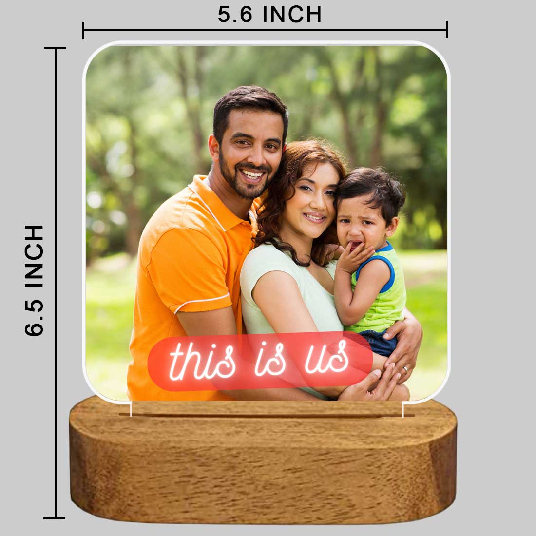 Light Photo Lamp with Your Family Picture Turned into Art - Image 3
