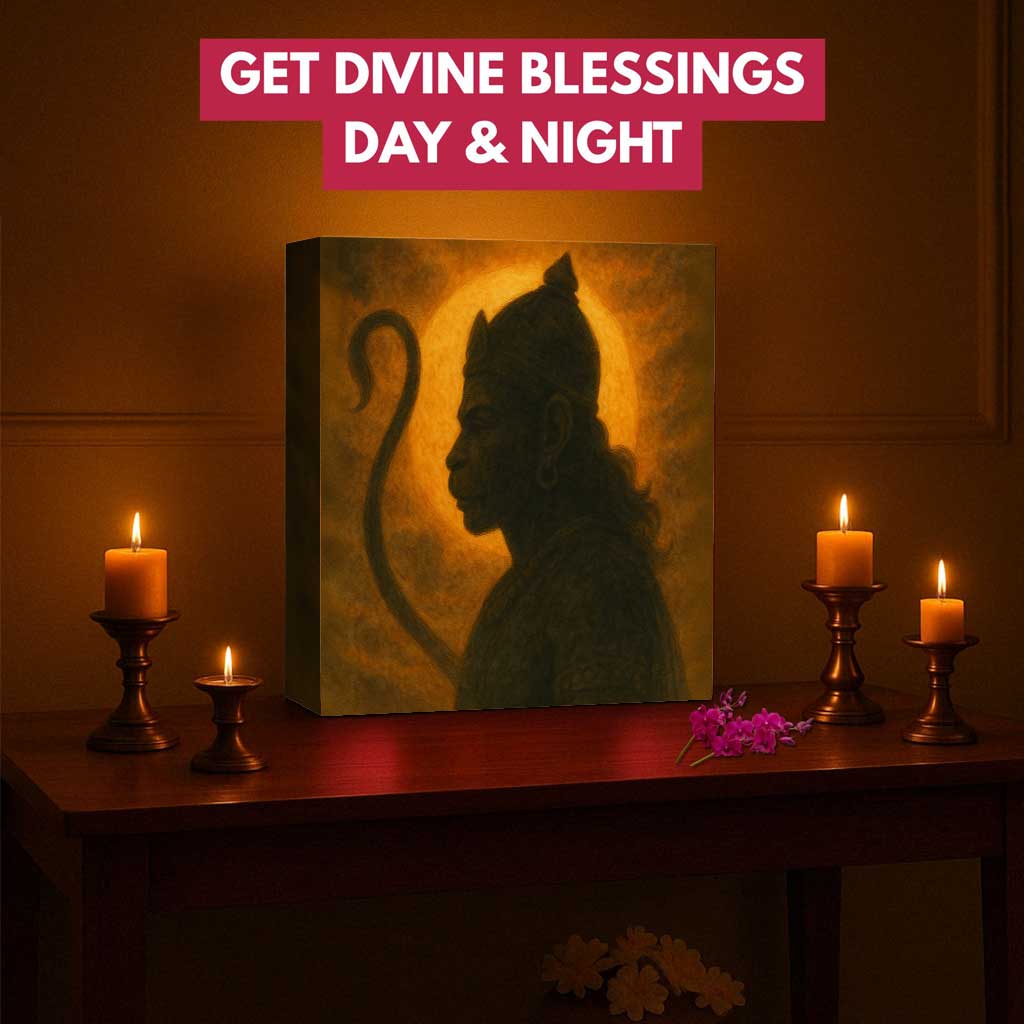 Lord Hanuman Lamp – LED Decorative Light for Home Temple & Gifting - Image 4