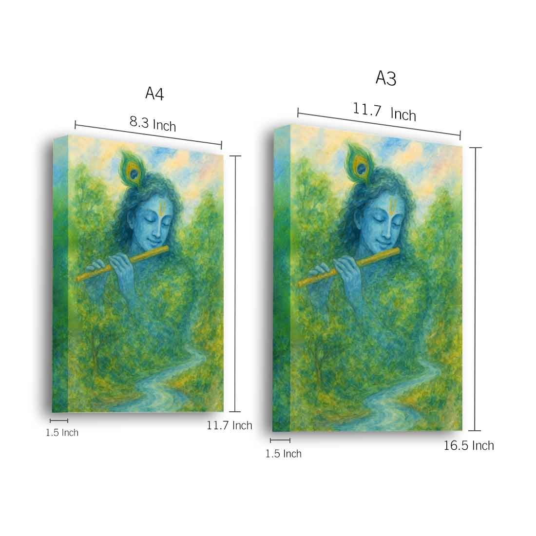 Lord Krishna Photo Frame with LED Backlight –– Ideal for Spiritual Spaces & Special Occasions - Image 3