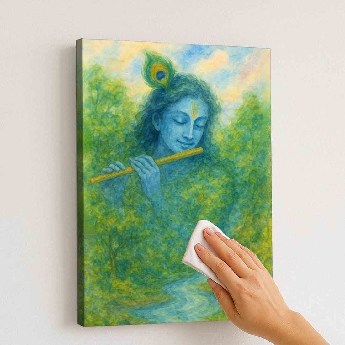 Lord Krishna Photo Frame with LED Backlight –– Ideal for Spiritual Spaces & Special Occasions - Image 4