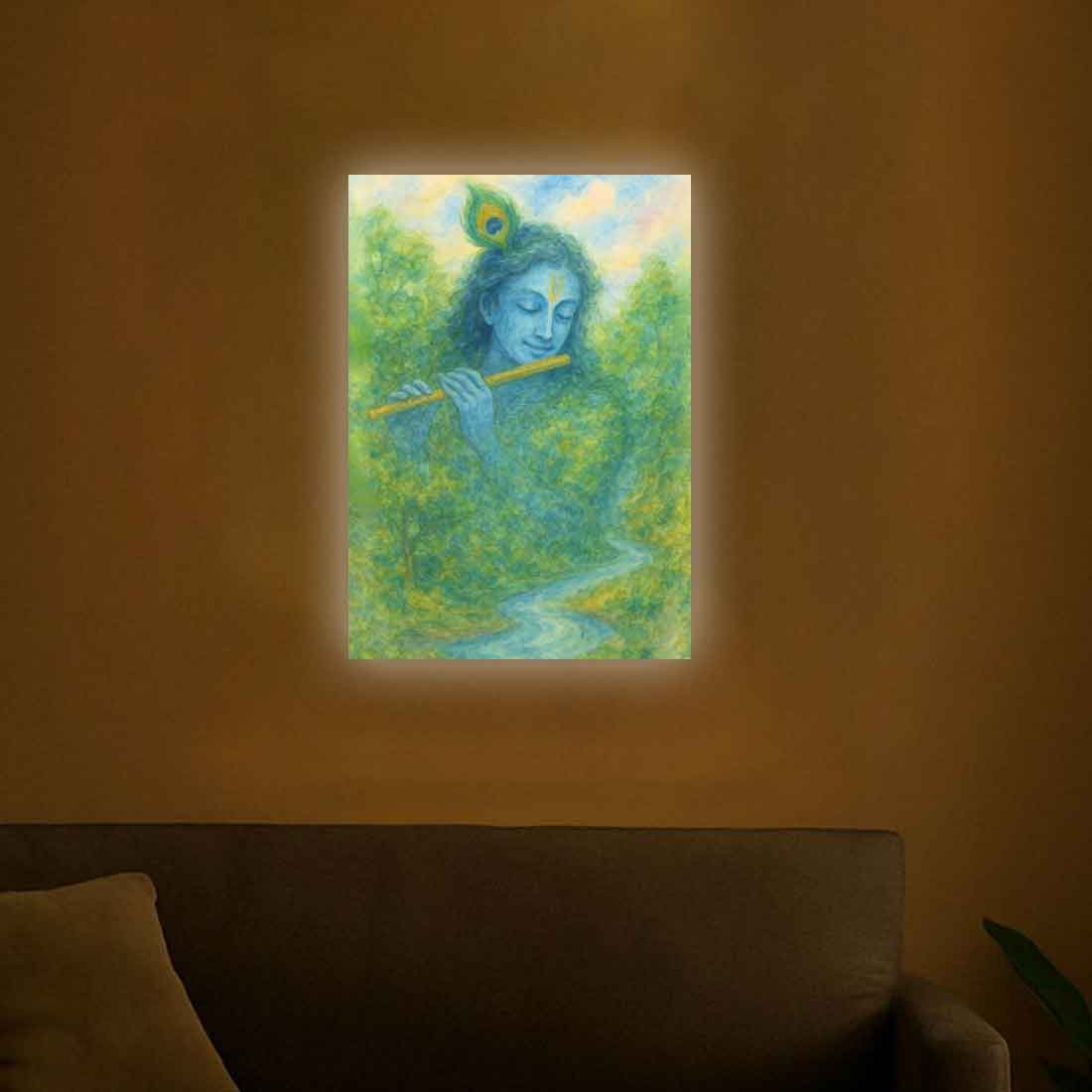 Lord Krishna Photo Frame with LED Backlight –– Ideal for Spiritual Spaces & Special Occasions - Image 6