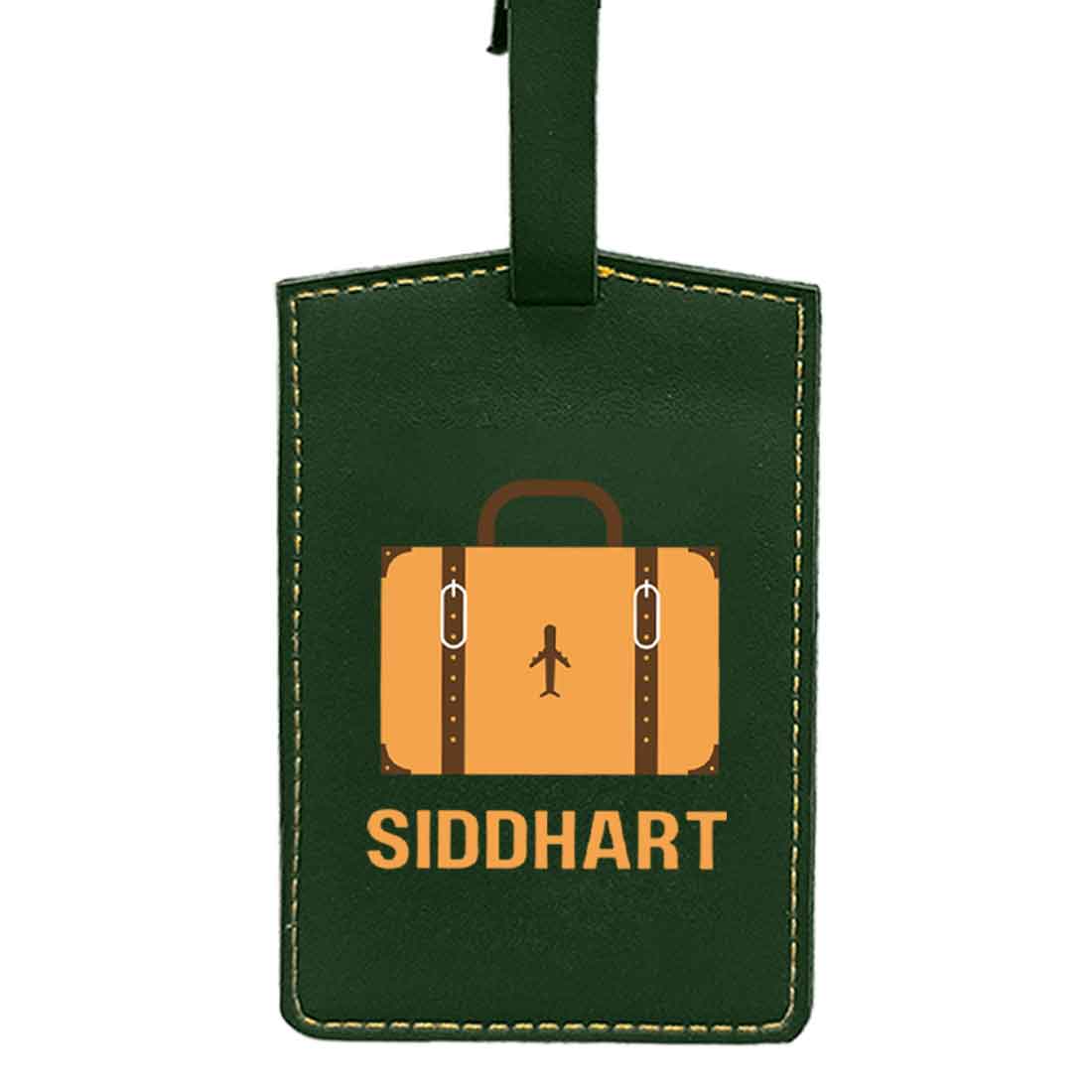 Luggage Tag with Name Custom Design PU Leather Bag Name Tags -Suitcase - Image 14