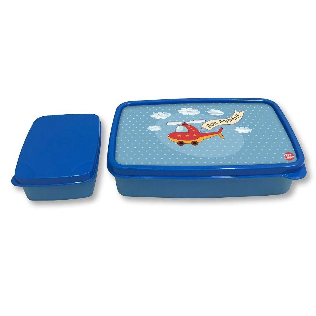 Small Plastic Kids Lunch Box for School Boys Snack Containers - Helicopter - Image 4