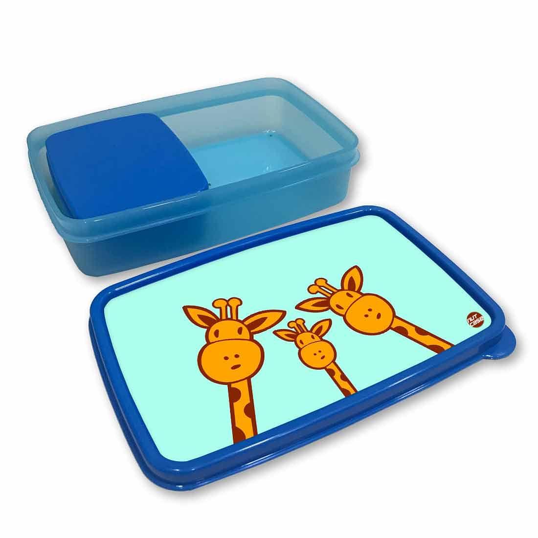 Small Plastic Snack Box for Kids to School Boys - Giraffe - Image 3