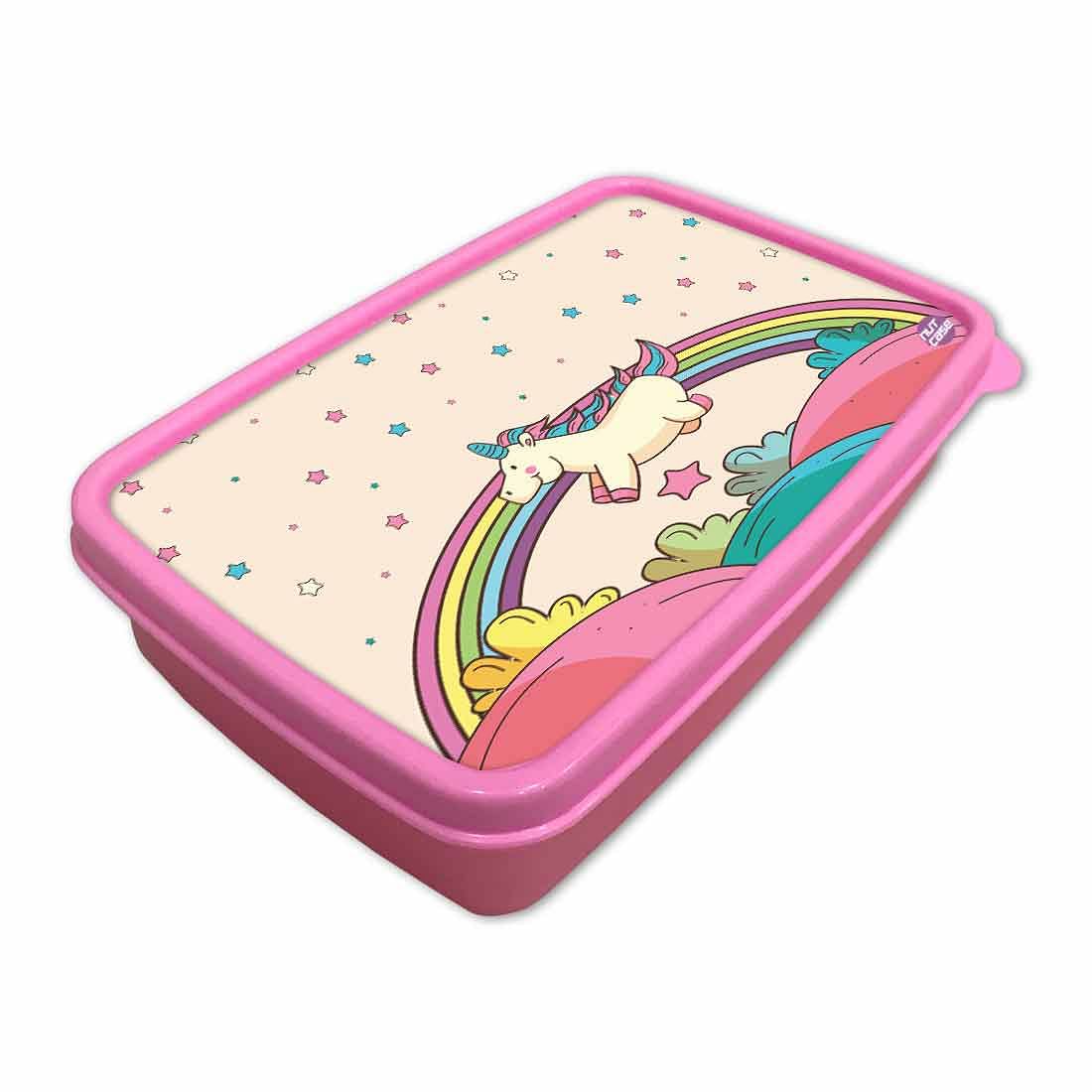 Designer Snacks Storage Box for Kids Girls Lunch Box - Unicorn - Image 2