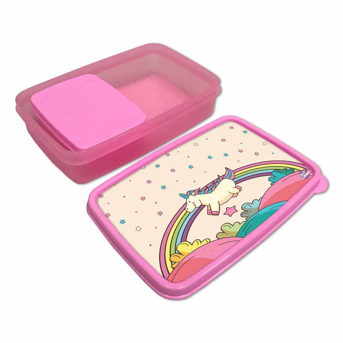 Designer Snacks Storage Box for Kids Girls Lunch Box - Unicorn - Image 3