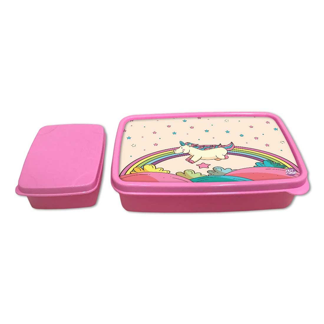 Designer Snacks Storage Box for Kids Girls Lunch Box - Unicorn - Image 4