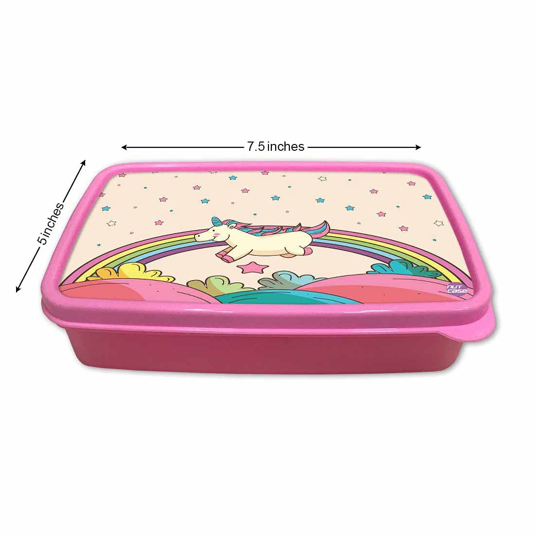 Designer Snacks Storage Box for Kids Girls Lunch Box - Unicorn - Image 5