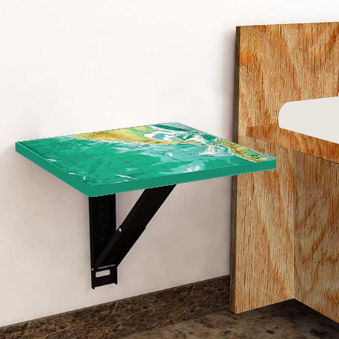 Tv Setup Box Stand Wall Mount - Earth Map