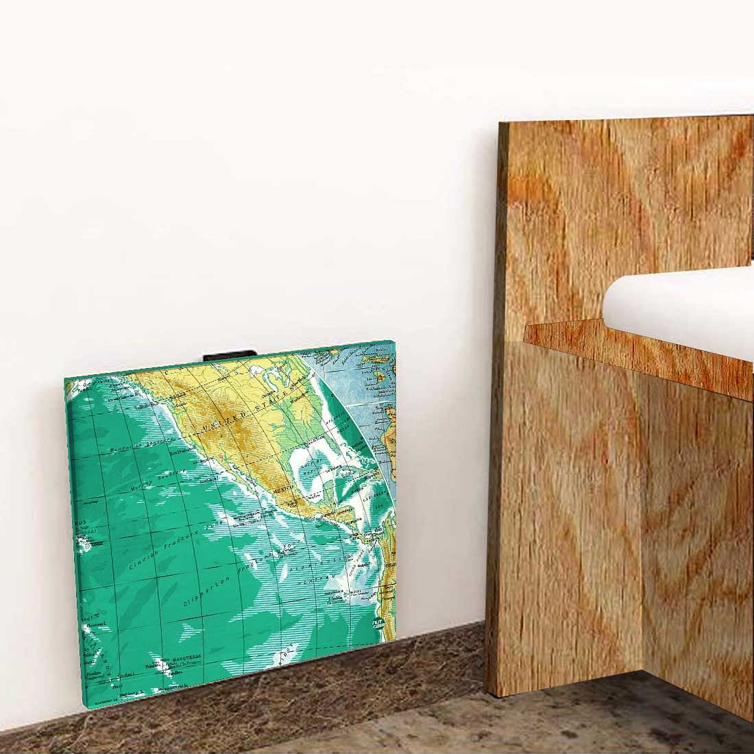 Tv Setup Box Stand Wall Mount - Earth Map - Image 8