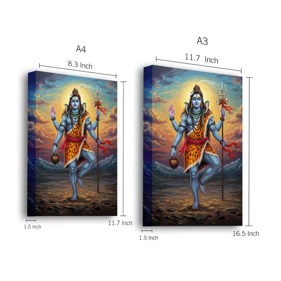 Mahadev Photo Frame with LED Light – HD Printed Wall Décor for Home Temple or Gifting - Image 3