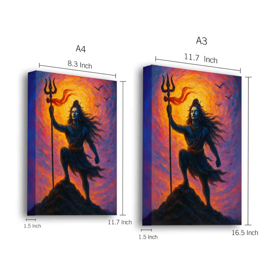Mahakal Photo Frame with LED Glow – Premium HD Wall Art for Mandir, Home, or Gifts - Image 3