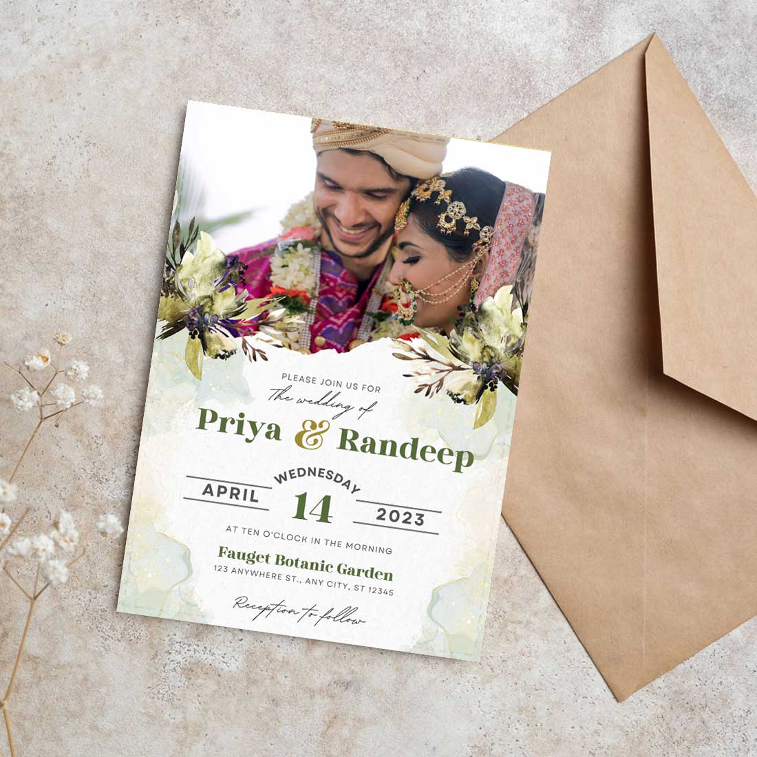 Marriage Invitation Card Design with Photo - Custom Weding Card-6x9 Inches (Acrylic or Satin on Paper Board)(25 pcs) - Image 3