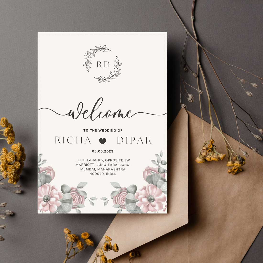 Marriage Reception Invitation Card -Custom Wedding Card-6x9 inches (Acrylic or Satin on Paper Board)(25 pcs)
