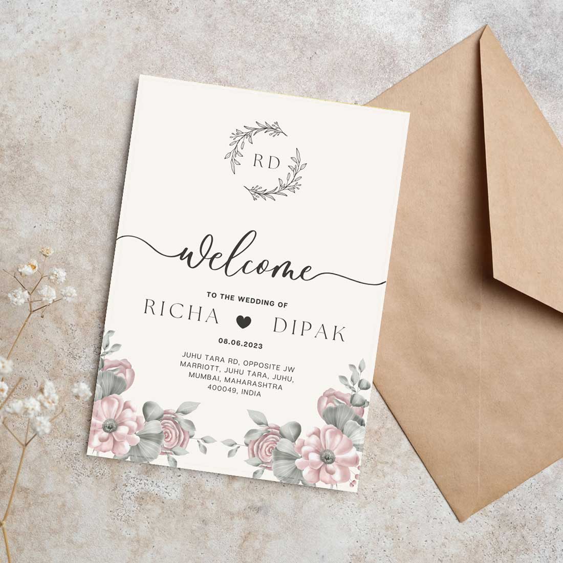 Marriage Reception Invitation Card -Custom Wedding Card-6x9 inches (Acrylic or Satin on Paper Board)(25 pcs) - Image 3