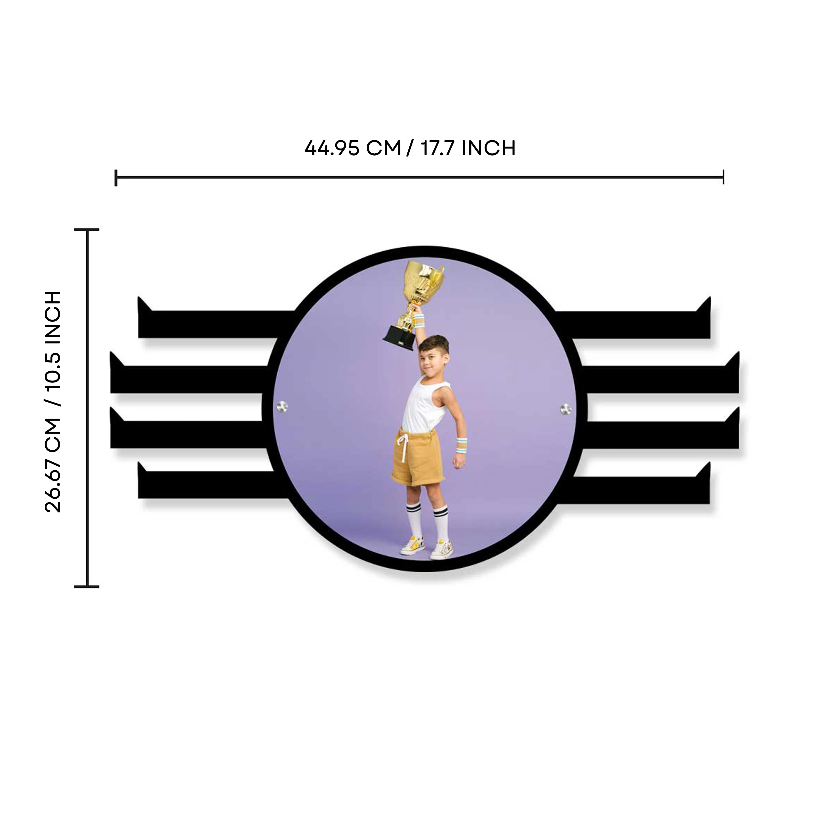 Custom Medal Hanger with Photo Showcase Your Hard-Earned Medals - Acrylic Medal Holder - Image 3