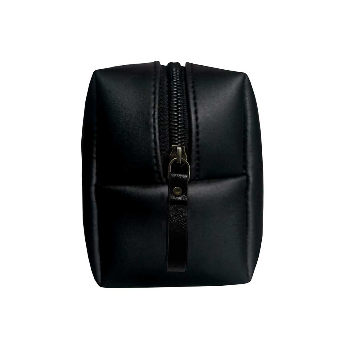 Mens Travel Pouch Bag with Name- Black PU Leather Pouch - Image 13