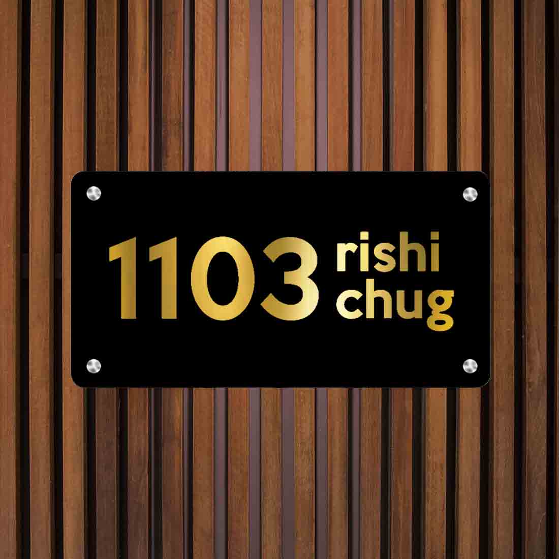 Custom Metal Engraved Name Plate for Office Home House Outdoor