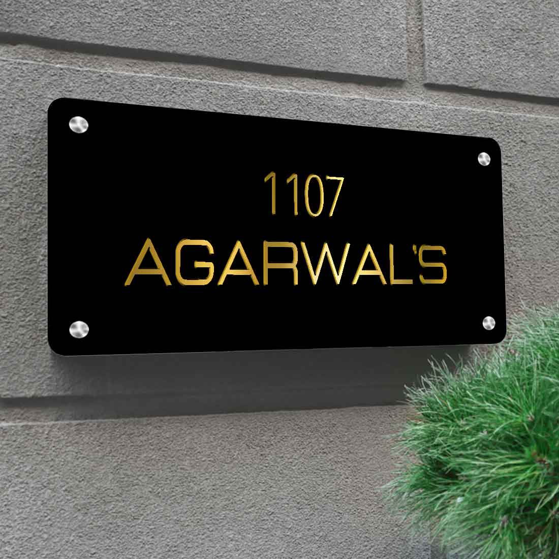 Customized Metal Name Plaques Designs for Home Flats Entrance Outdoor - Image 11