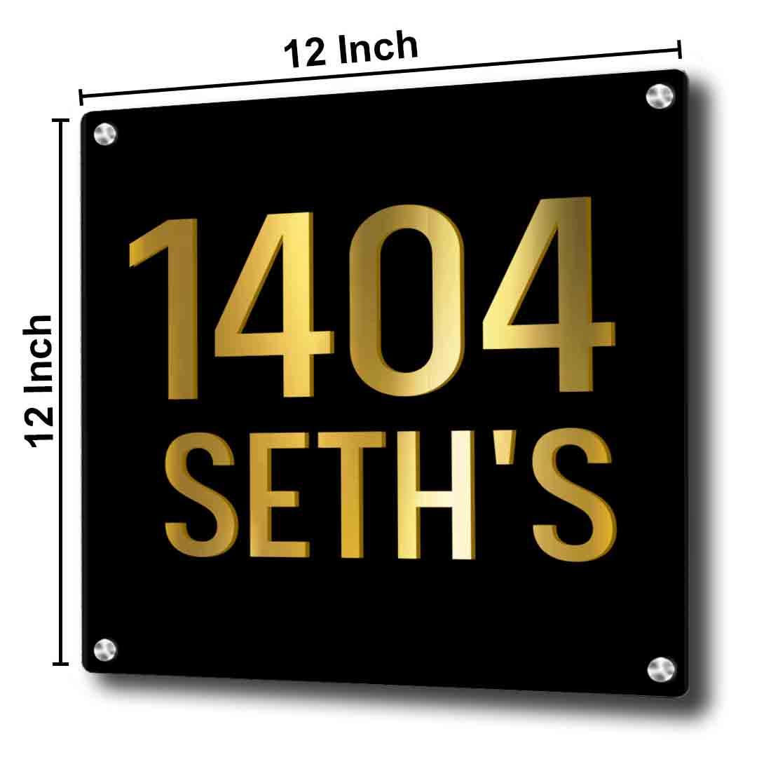 Customized Square Metal Plate With Name for House Office Flats Entrance - Image 10