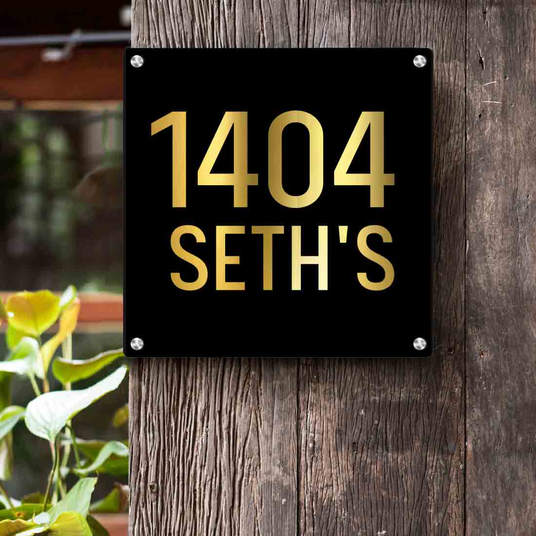 Customized Square Metal Plate With Name for House Office Flats Entrance - Image 11