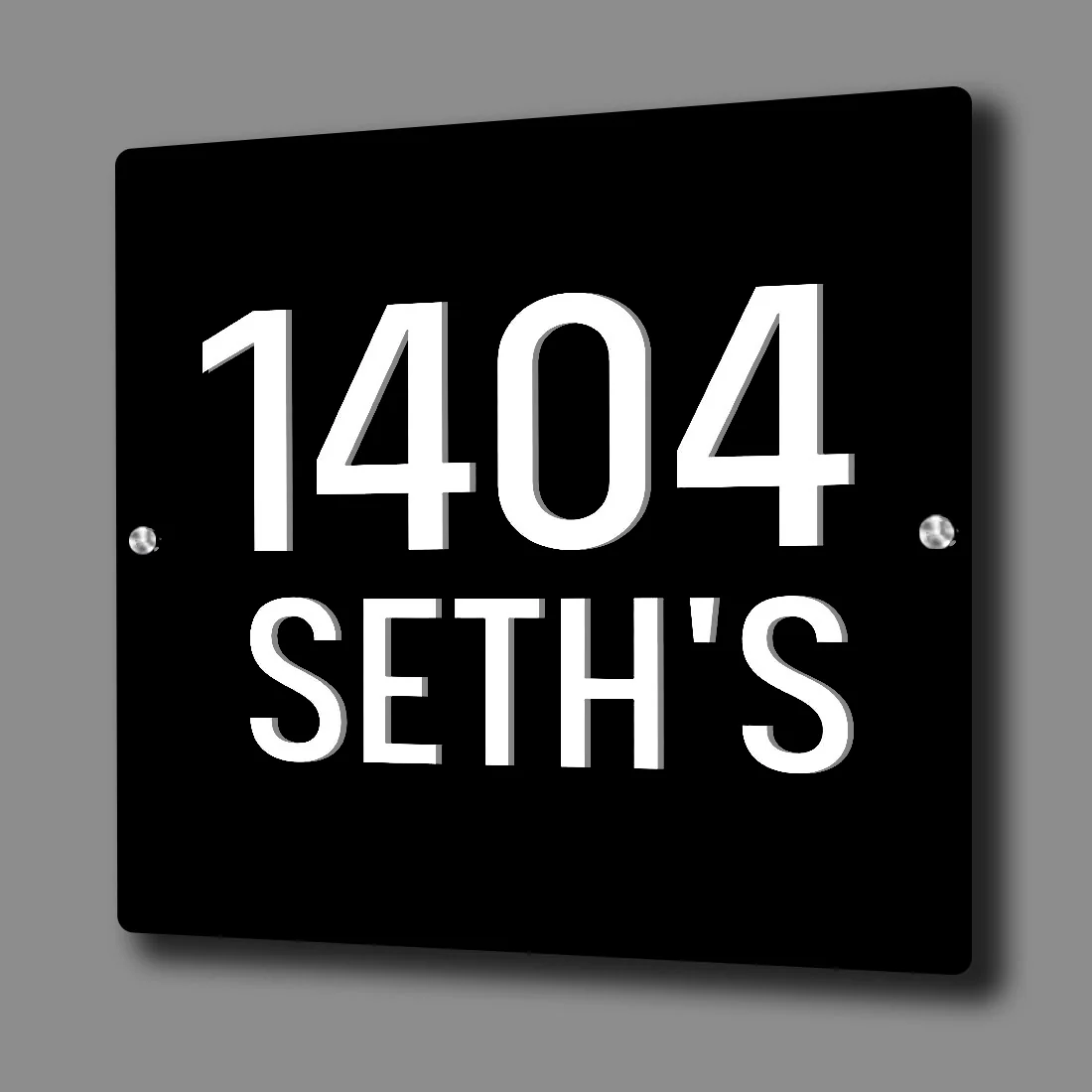 Customized Square Metal Plate With Name for House Office Flats Entrance - Image 12