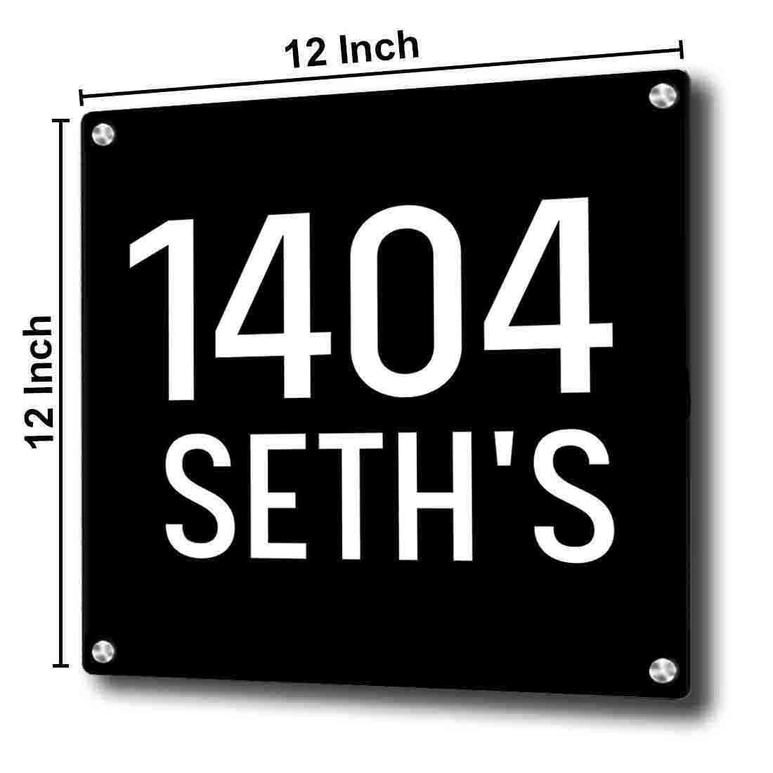 Customized Square Metal Plate With Name for House Office Flats Entrance - Image 5