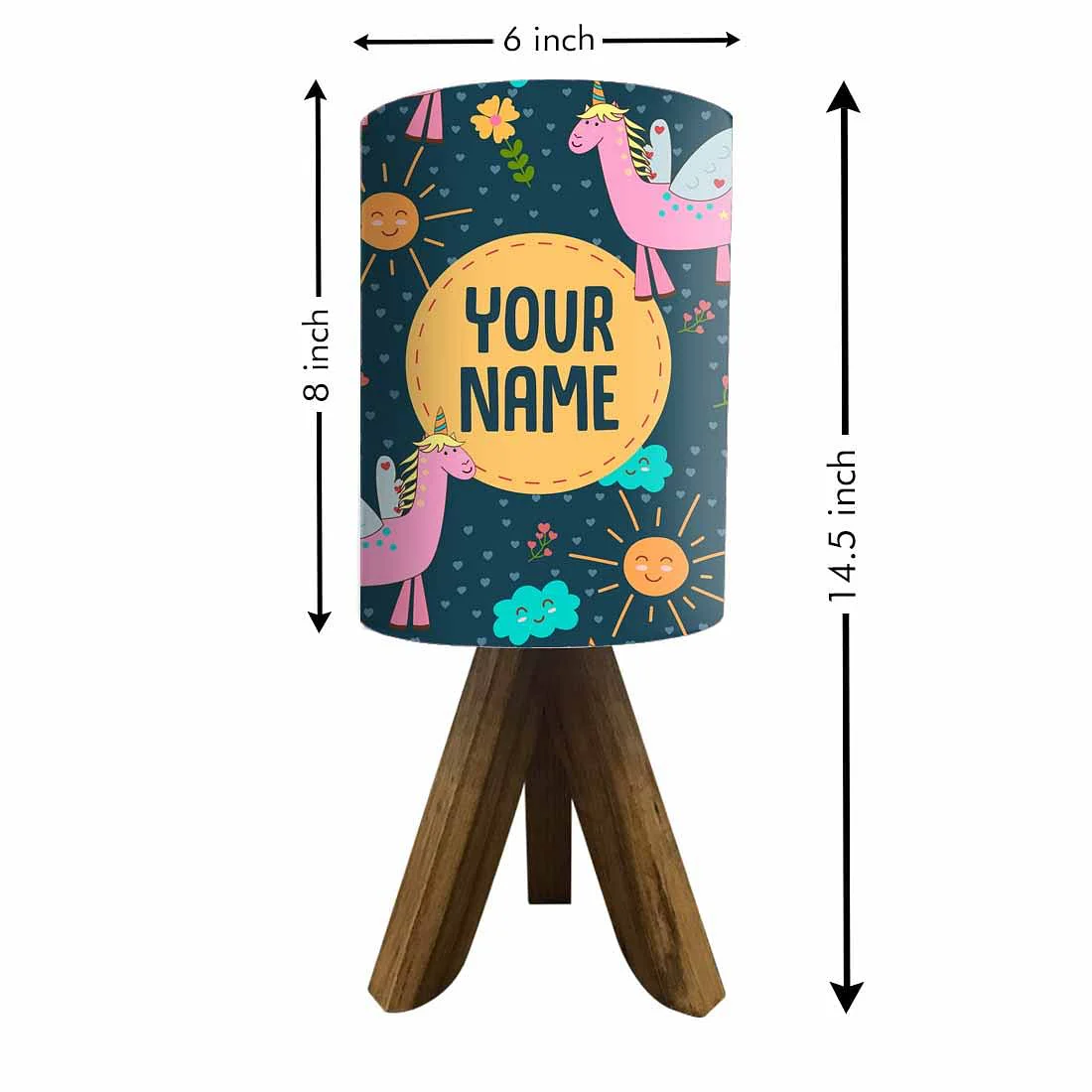 Personalized Tripod Lamp For Bedroom-Flying Unicorn (3W LED Bulb Included) - Image 5