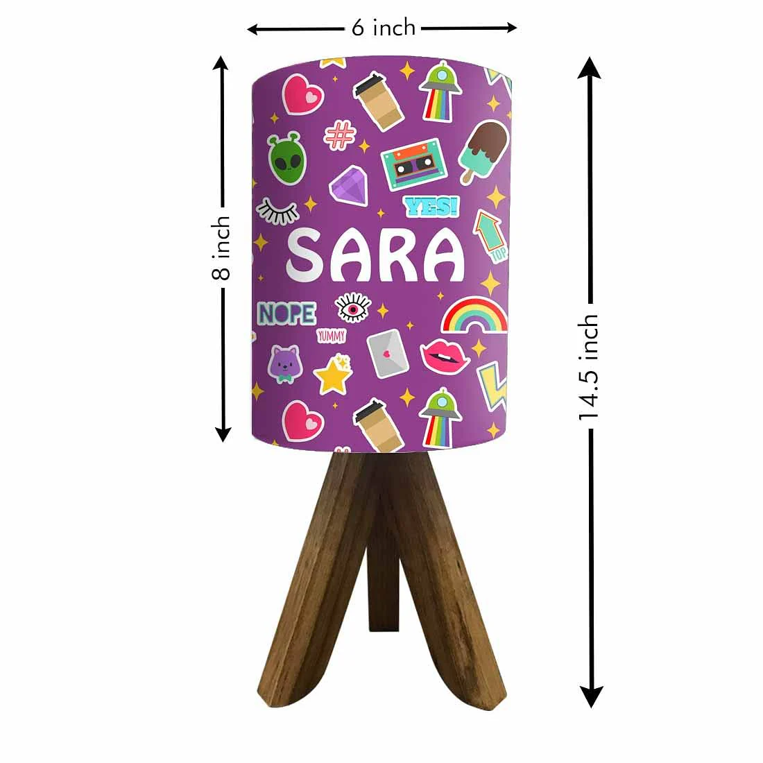 Personalized Tripod Lamp For Living Room-Nope (3W LED Bulb Included) - Image 5