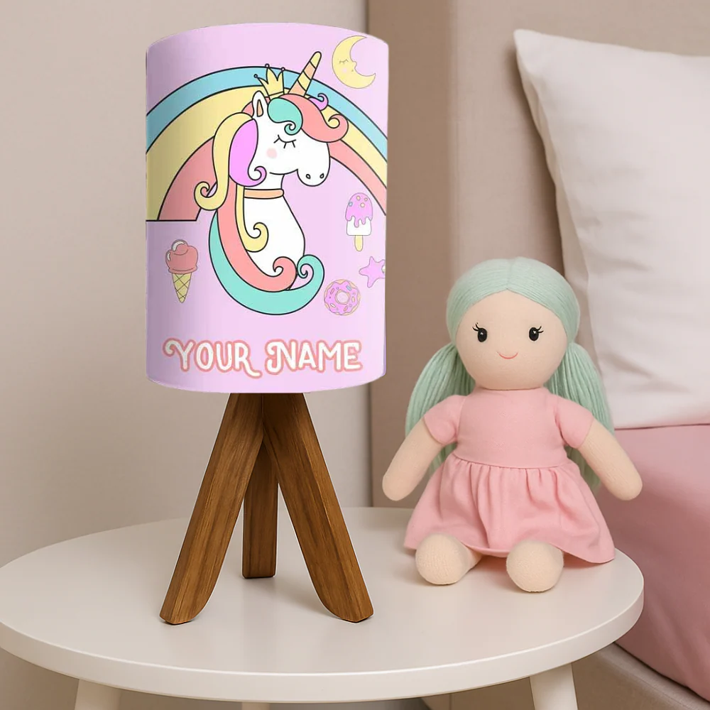 Customized Tripod Table Lamp-Cute Unicorn (3W LED Bulb Included) - Image 2