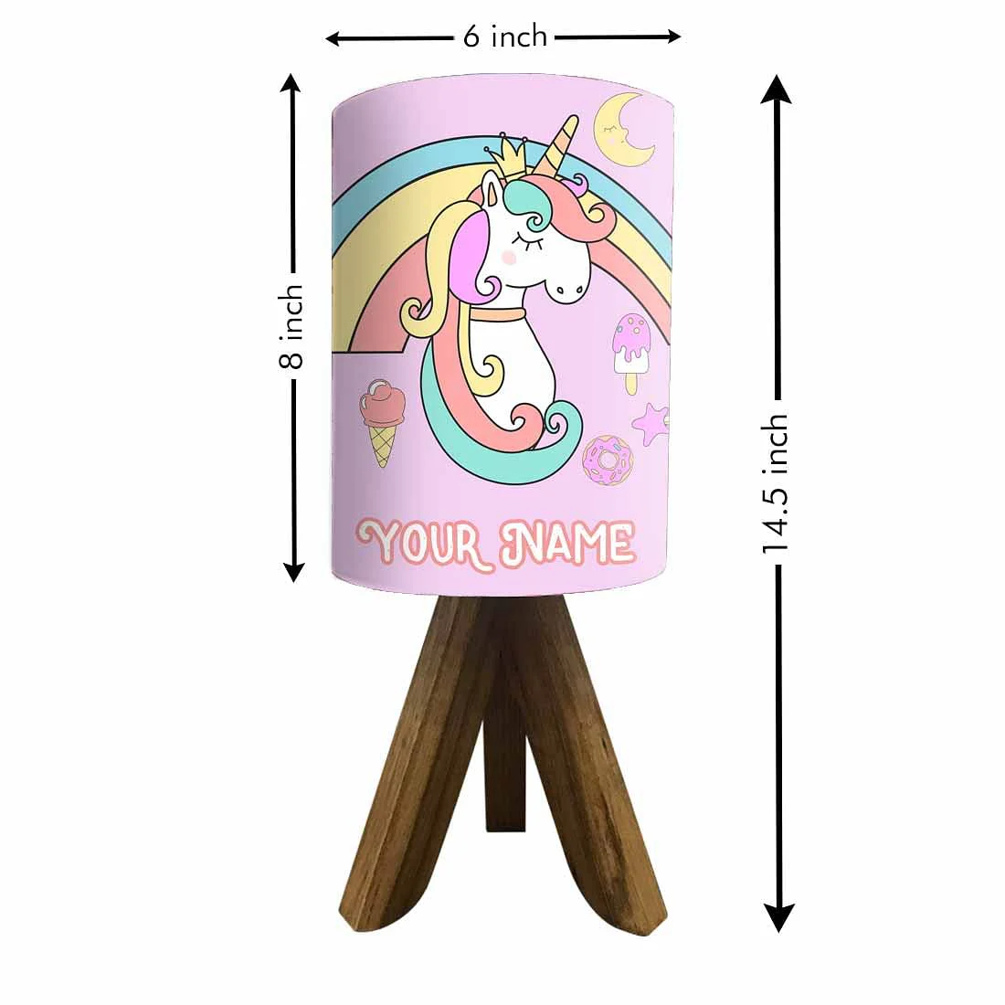 Customized Tripod Table Lamp-Cute Unicorn (3W LED Bulb Included) - Image 7