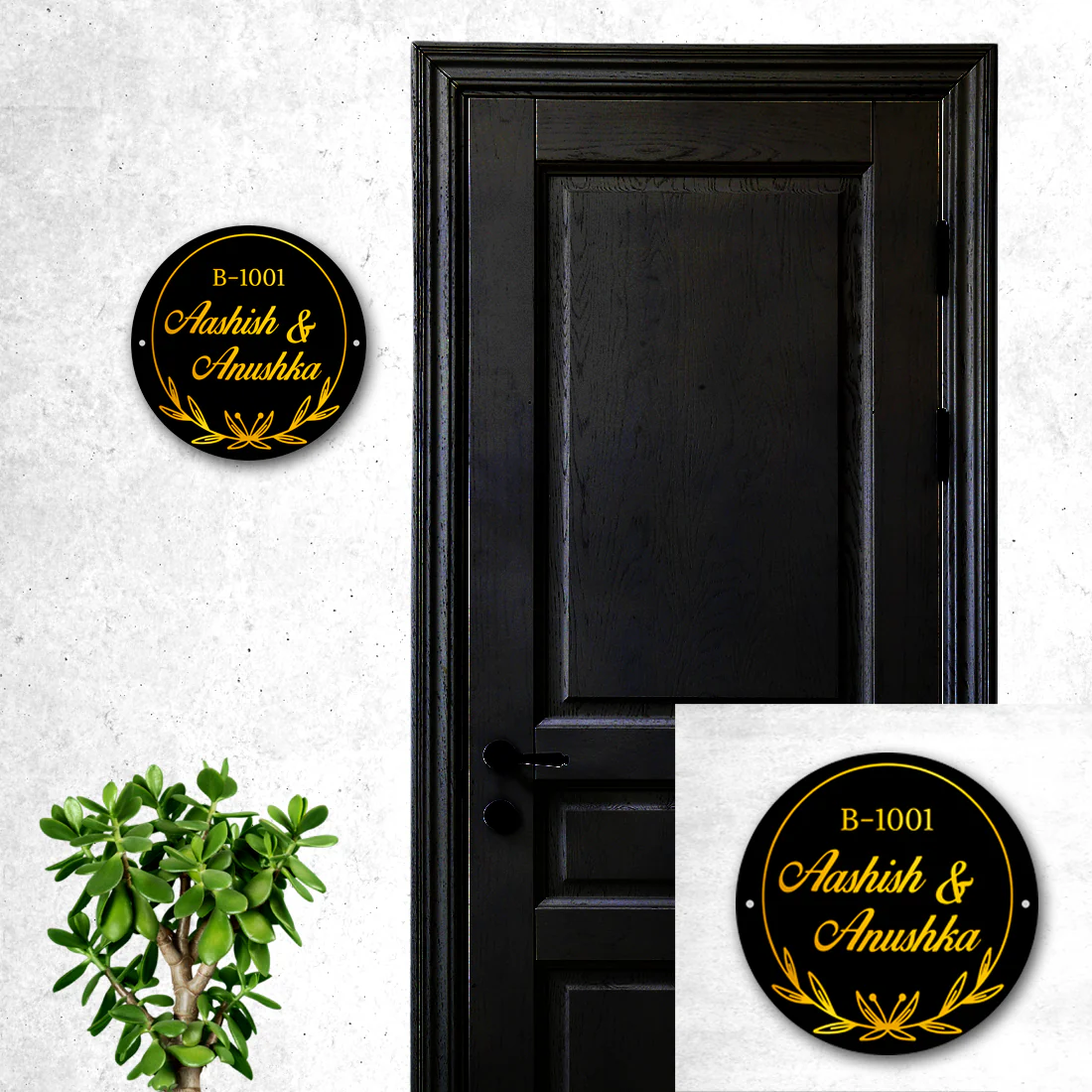 Customized Modern House Name Plate Design for Home Flat Outdoor Name Board - Couple Name - Image 5