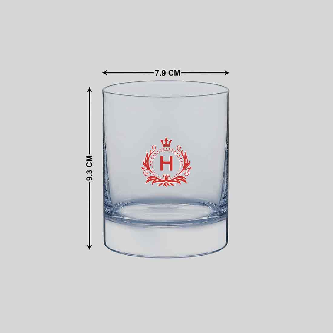 Monogrammed Whiskey Glasses - Personalized Colored Initial Alcohol Glass - Image 4