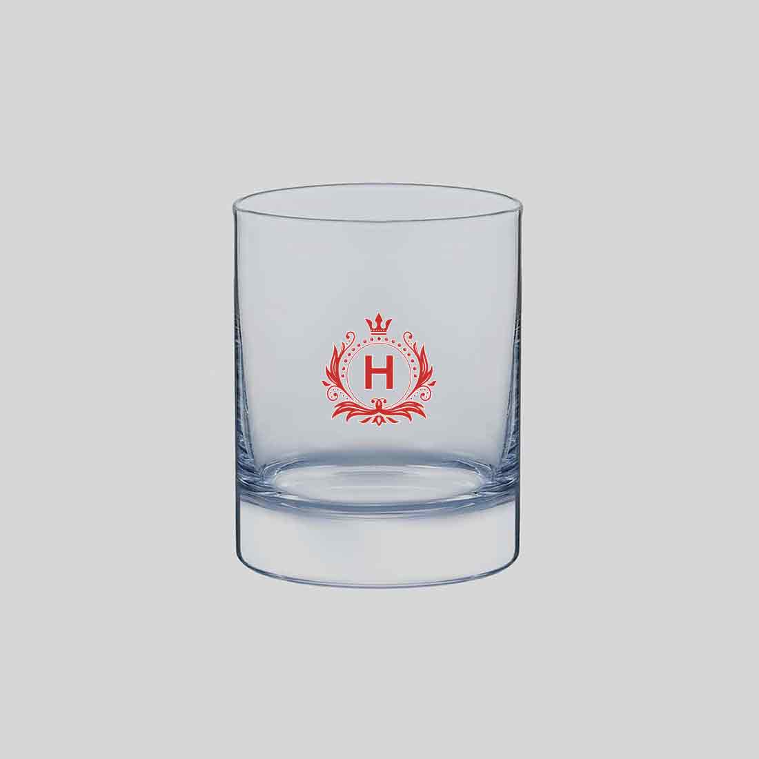 Monogrammed Whiskey Glasses - Personalized Colored Initial Alcohol Glass - Image 5