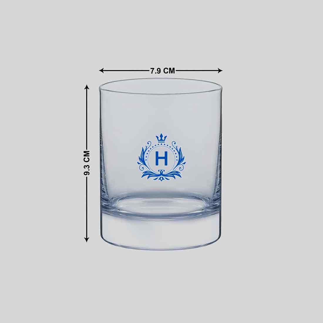 Monogrammed Whiskey Glasses - Personalized Colored Initial Alcohol Glass - Image 6