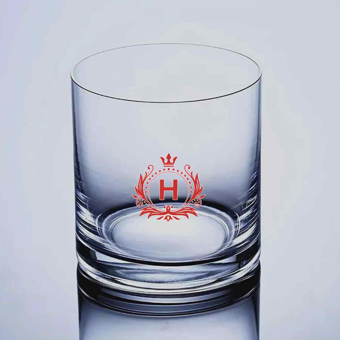 Monogrammed Whiskey Glasses - Personalized Colored Initial Alcohol Glass - Image 8