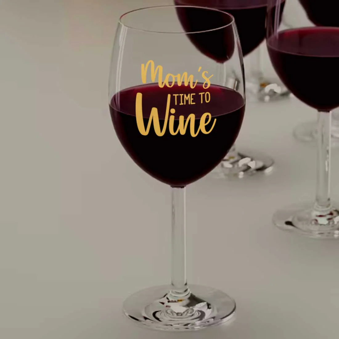 Wine Glass Mothers Day Gifts for Mom - Mom's Time To Wine - Image 2