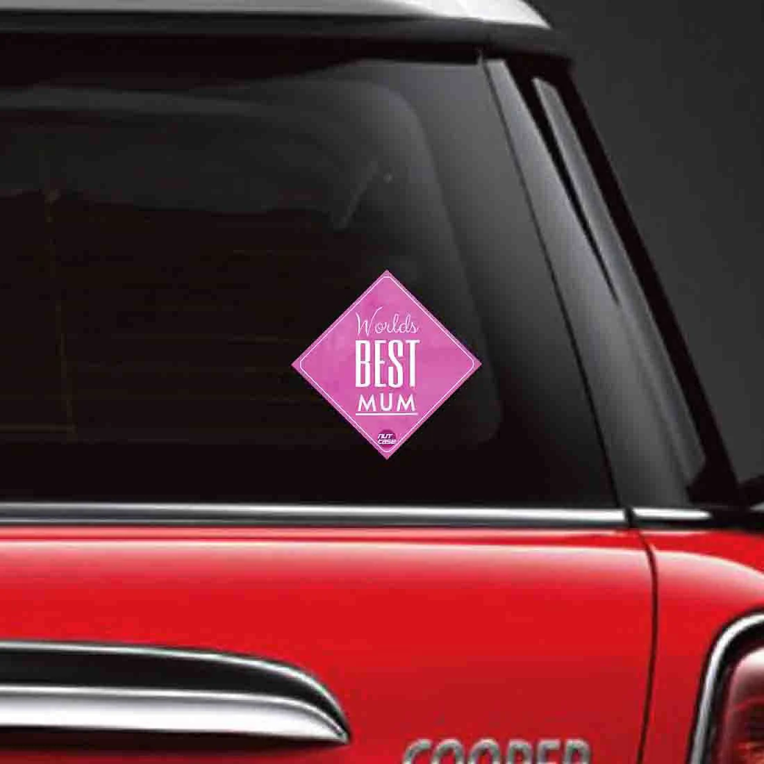 Car Sticker - Funny Mother's Day Gifts - Worlds Best Mum - Image 2