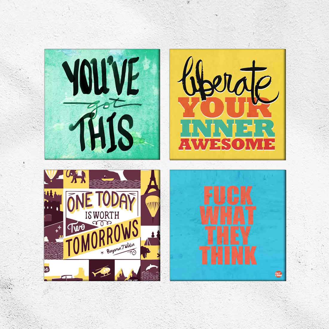Motivational Wall Art Decor Set Gallery Wrapped Prints For Office