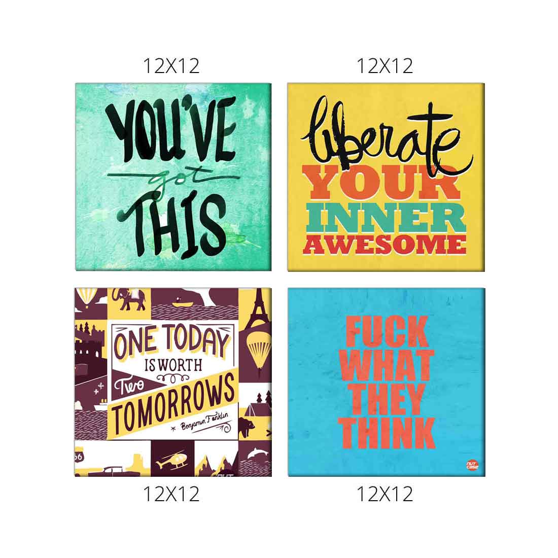Motivational Wall Art Decor Set Gallery Wrapped Prints For Office - Image 2