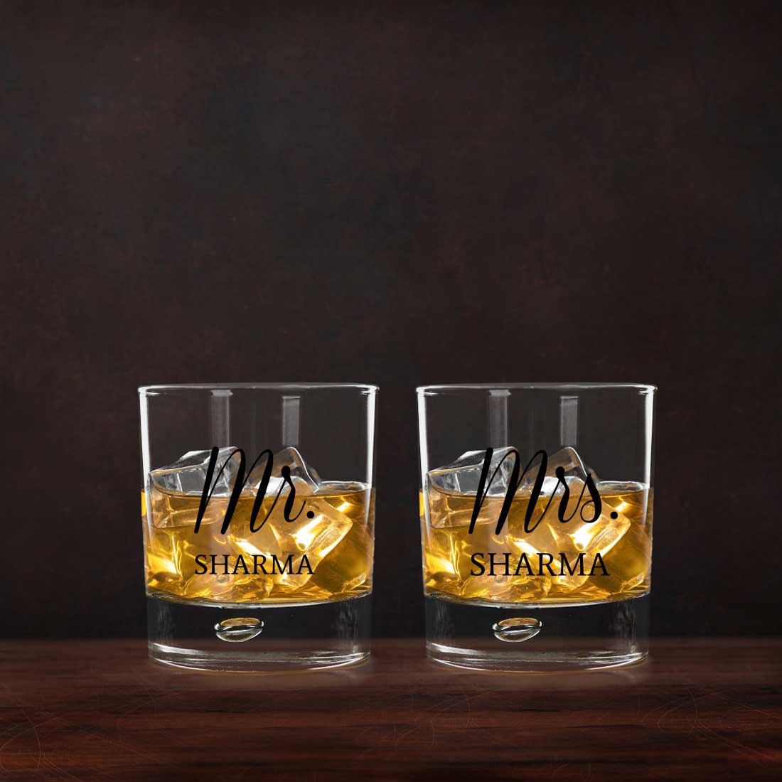 Personalized Mr and Mrs Whiskey Glasses Set of 2 for Couples Anniversary gifts - Image 4